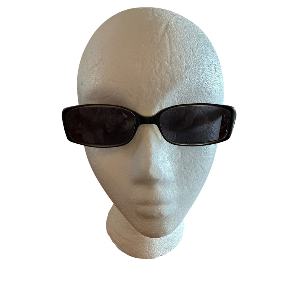 Kenneth Cole City of‎ Angles Rectangular Sunglasses Dark Brown Preppy Classic